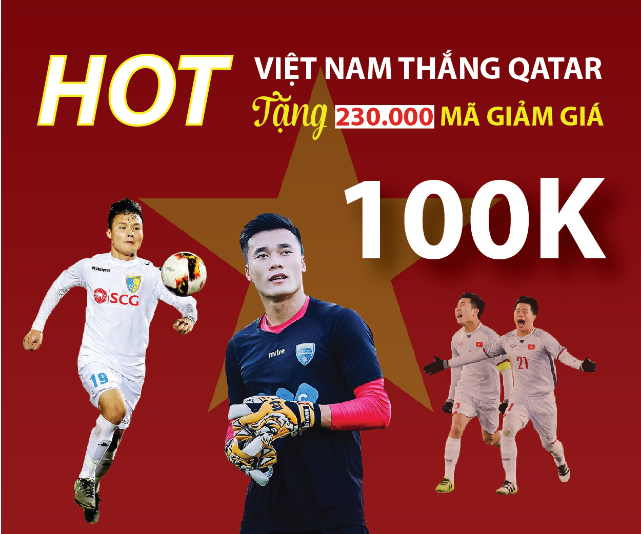 Mừng u23 Việt Nam chiến thắng giải u23 châu Á tặng voucher cực khủng